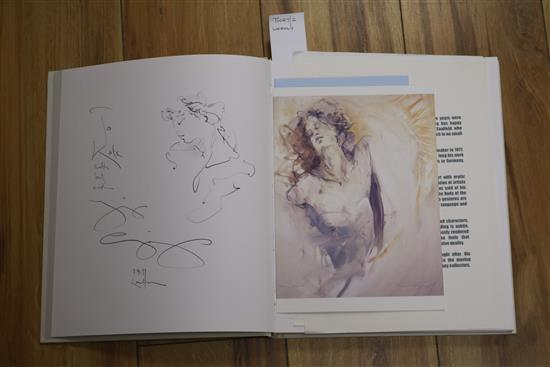 Jurgen Gorg, Reflexion exhibition catalogue, with artists inscription and sketch to inside cover dated 7/4/97